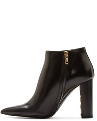 Burberry London Black Leather Bamburgh Ankle Boots