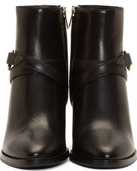 Burberry London Black Leather Bedford Ankle Boots