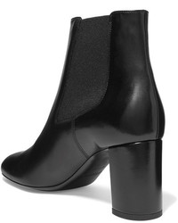 Saint Laurent Loulou Leather Ankle Boots Black