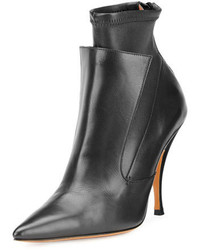 Givenchy Lux Leather Layered Ankle Boot Black