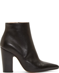 Maison Margiela Black Leather Pointed Ankle Boots