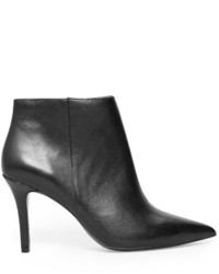Mango Leather Pointed Ankle Boots