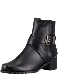 Stuart Weitzman Manlow Stretch Back Buckled Ankle Bootie