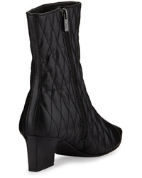 Adrianna Papell Marci Quilted Leather Bootie Black