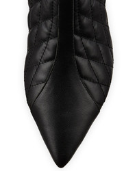 Adrianna Papell Marci Quilted Leather Bootie Black