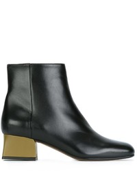 Marni Contrasting Heel Ankle Boots
