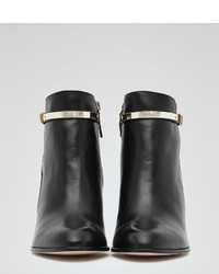 Reiss Mia Ankle Strap Leather Boots