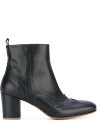 Buttero Mid Block Heel Ankle Boots