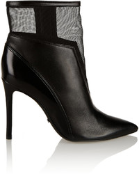 Schutz Neia Leather And Mesh Ankle Boots