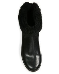Rag & Bone Nelson Leather Shearling Clog Booties