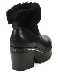 Rag & Bone Nelson Leather Shearling Clog Booties