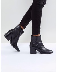 Vagabond Olivia Black Leather Ankle Boot