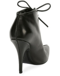 Tom Ford Open Front Self Tie Bootie Black
