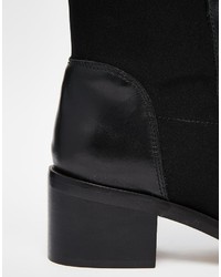 Dune Padre Black Heeled Ankle Boots