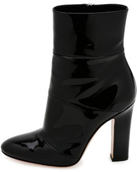 Gianvito Rossi Patent Leather 105mm Ankle Boot Black