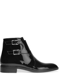 Gianvito Rossi Patent Leather Ankle Boots Black
