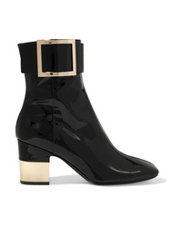 Roger Vivier Patent Leather Ankle Boots