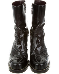 Balenciaga Perforated Leather Boots
