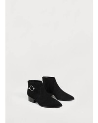 Violeta BY MANGO Piercing Leather Ankle Boots