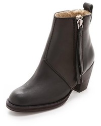 Acne Studios Pistol Ankle Boots With Shearling Lining