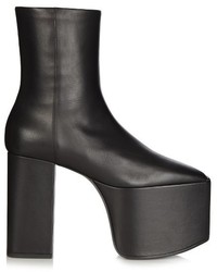 Balenciaga Platform Leather Ankle Boots