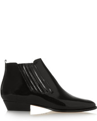 Isabel Marant Presley Glossed Leather Ankle Boots