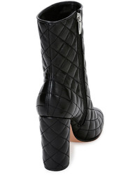 Gianvito Rossi Quilted Leather 100mm Ankle Boot Black