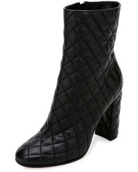 Gianvito Rossi Quilted Leather 100mm Ankle Boot Black