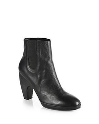 Rachel Comey Tullen Leather Platform Ankle Boots Black Grain