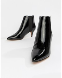 ASOS DESIGN Ramona Kitten Heeled Boots Patent