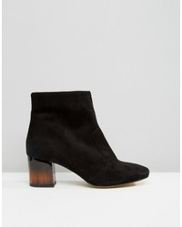 Asos Rea Leather Heeled Ankle Boots