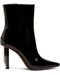 Vetements Reflector Heel Leather Ankle Boots