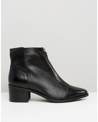 Asos Reph Leather Zip Ankle Boots