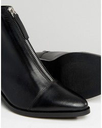 Asos Reph Leather Zip Ankle Boots