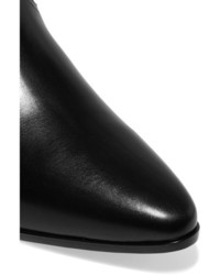 Saint Laurent Rock Ayers Paneled Leather Ankle Boots Black