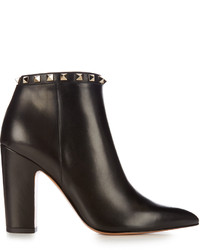 Valentino Rockstud Leather Ankle Boots