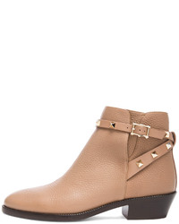 Valentino Rockstud Leather Ankle Boots T35
