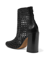 Souliers Martinez Sardaigne Woven Leather Ankle Boots