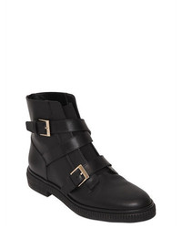 Sergio Rossi 20mm Seattle Buckles Leather Ankle Boots