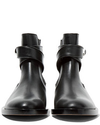 Givenchy Shark Lock Leather Ankle Boots Black