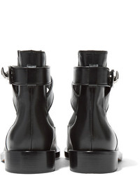 Givenchy Shark Lock Leather Ankle Boots Black