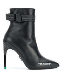 Off-White Side Zip Ankle Boots