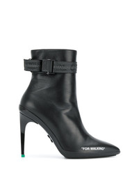 Off-White Side Zip Ankle Boots