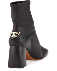 Tory Burch Sidney Leather 70mm Bootie Black