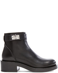 Givenchy Silvia Shark Lock Leather Ankle Boots
