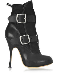 Vivienne Westwood Skyscraper Seditionary Leather And Canvas Ankle Boots