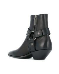 Saint Laurent Strapped Pointed Ankle Boots