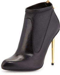 Tom Ford Stretch Leather Ankle Bootie Black