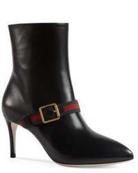 Gucci Sylvie Leather Point Toe Booties