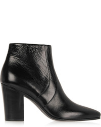 Saint Laurent Textured Leather Ankle Boots